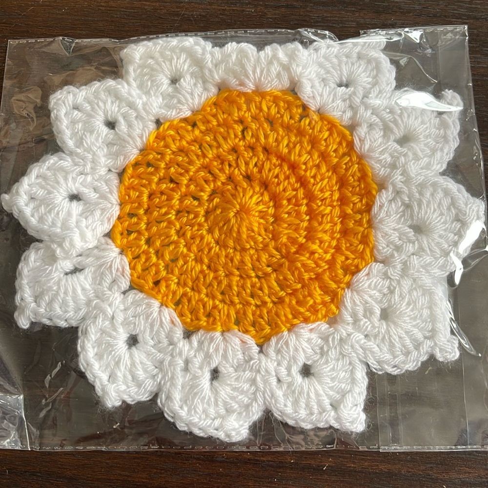Handmade daisy doily